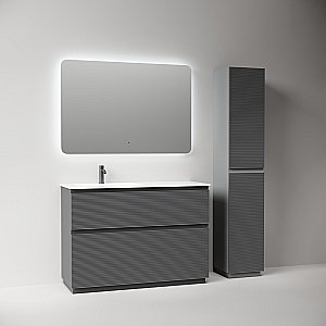 Тумба с раковиной Sancos Folk Floor FL120FLGS/FL120FRGS Grey soft для ванной в интернет-магазине Sanbest