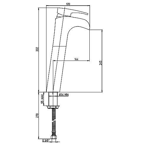 Смеситель для раковины PAINI Ovo 86CR205LLWF хром купить в интернет-магазине сантехники Sanbest