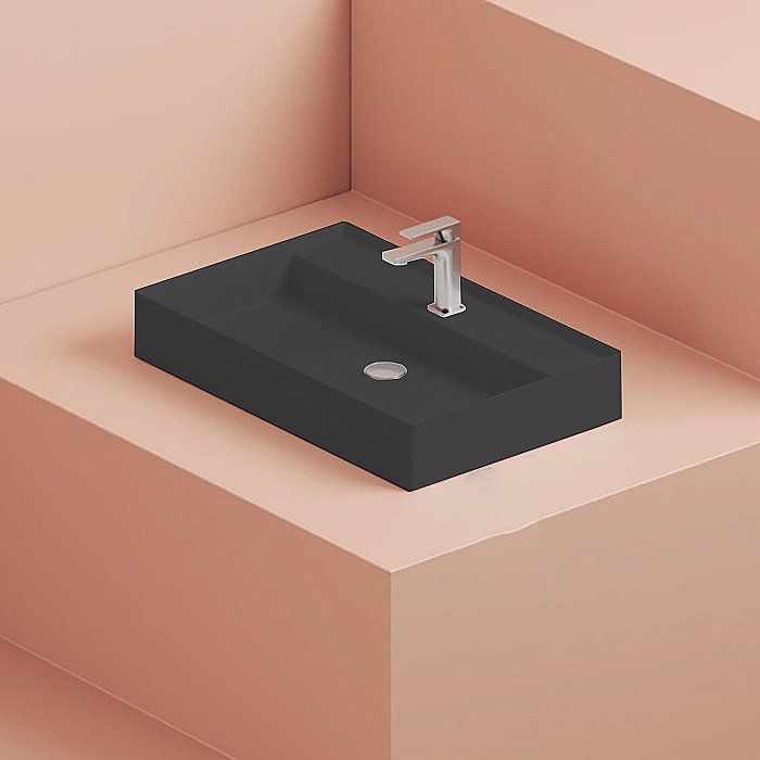 Раковина Artceram Scalino 75 SCL008 17 00 Nero Matt купить в интернет-магазине Sanbest