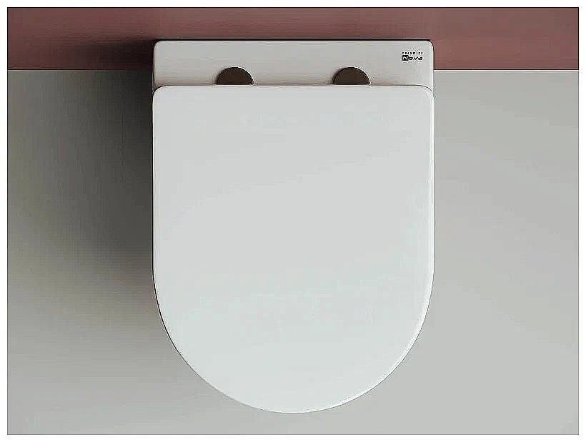 Унитаз подвесной Ceramica Nova Forma CN3009_1001B_1000 безободковый, с крышкой микролифт, с инсталляцией и черной матовой кнопкой купить в интернет-магазине Sanbest