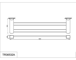 Полотенцедержатель Rush Thira TR36532A 65 cm купить в интернет-магазине сантехники Sanbest