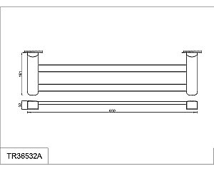 Полотенцедержатель Rush Thira TR36532A 65 cm купить в интернет-магазине сантехники Sanbest