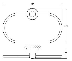Полотенцедержатель-кольцо FBS Nostalgy NOS 022 купить в интернет-магазине сантехники Sanbest