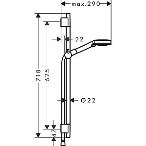Душевой гарнитур Hansgrohe Vernis Blend 26422670 черный матовый купить в интернет-магазине сантехники Sanbest