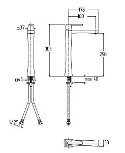 Смеситель для раковины высокий Migliore Opera ML.OPR-6017 хром купить в интернет-магазине сантехники Sanbest