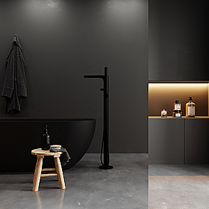 Душевое ограждение WasserKRAFT Rur 30W46GR-MR 110 профиль графит/стекло зеркальное купить в интернет-магазине Sanbest