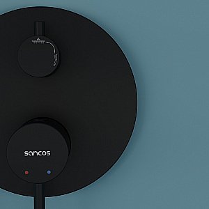 Душевая система Sancos Select SC3003MB черная матовая купить в интернет-магазине сантехники Sanbest