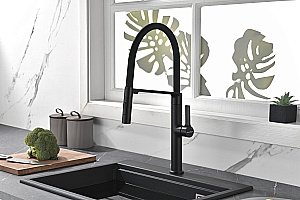 Смеситель для кухни Paulmark Barrel Ba214029-AN антрацит купить в интернет-магазине сантехники Sanbest