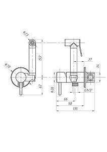 Гигиенический душ ALMAes Benito AL-859-08 купить в интернет-магазине сантехники Sanbest