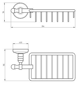 Мыльница Migliore Mirella ML.MRL-M088.CRDO хром/золото купить в интернет-магазине сантехники Sanbest