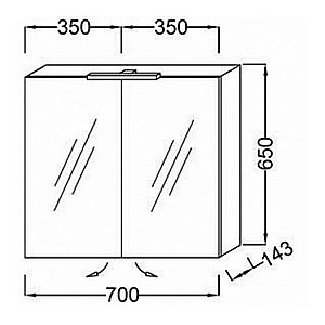 Зеркальный шкаф Jacob Delafon EB1363 70 купить в интернет-магазине сантехники Sanbest