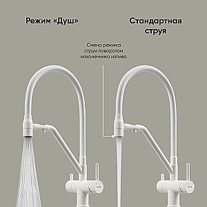 Смеситель для кухни Sancos Dora SC4003MW белый матовый купить в интернет-магазине сантехники Sanbest