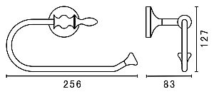 Полотенцедержатель Art&Max Bohemia AM-4280-Do золото купить в интернет-магазине сантехники Sanbest