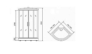 Душевая кабина Timo ECO TE 0701 100x100 купить в интернет-магазине Sanbest