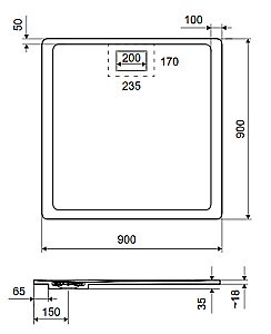Душевой поддон Excellent Lavano 90x90 купить в интернет-магазине Sanbest