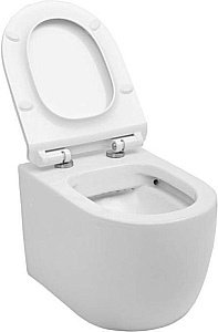 Подвесной унитаз Aquanet Rimless Cetus-W BL-102N-WHT с крышкой микролифт, безободковый купить в интернет-магазине Sanbest