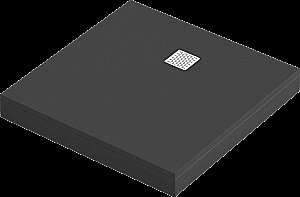 Душевой поддон литьевой Good Door Essentia 100x100 черный купить в интернет-магазине Sanbest