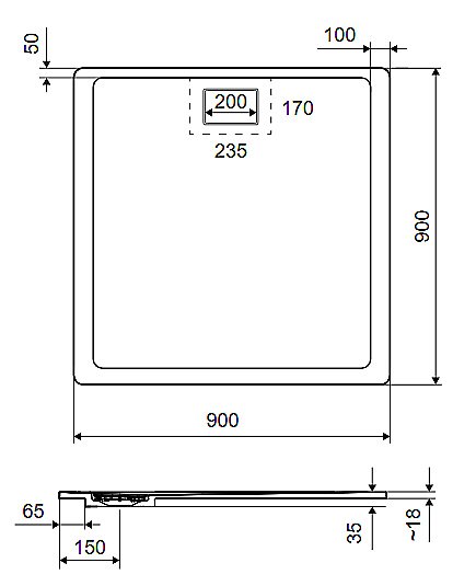 Душевой поддон Excellent Lavano 90x90 купить в интернет-магазине Sanbest