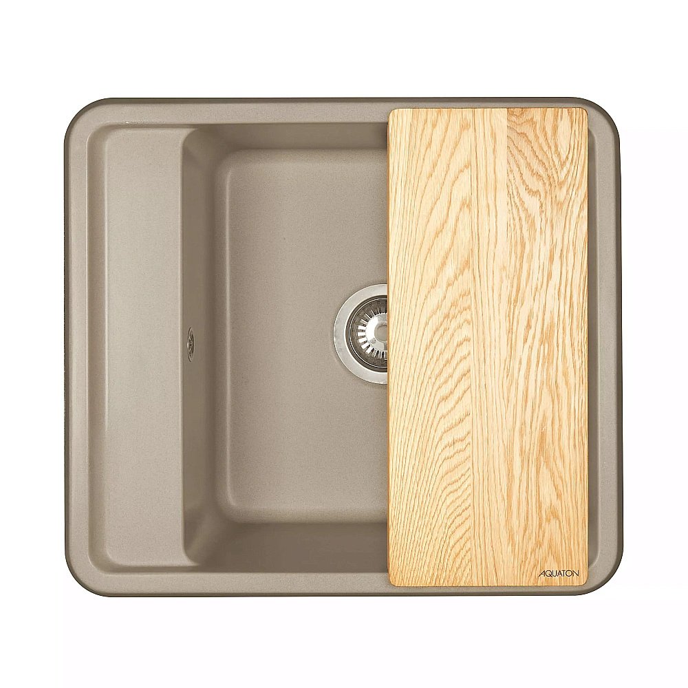 Мойка кухонная Акватон Беллис 57 серый шёлк купить в интернет-магазине сантехники Sanbest