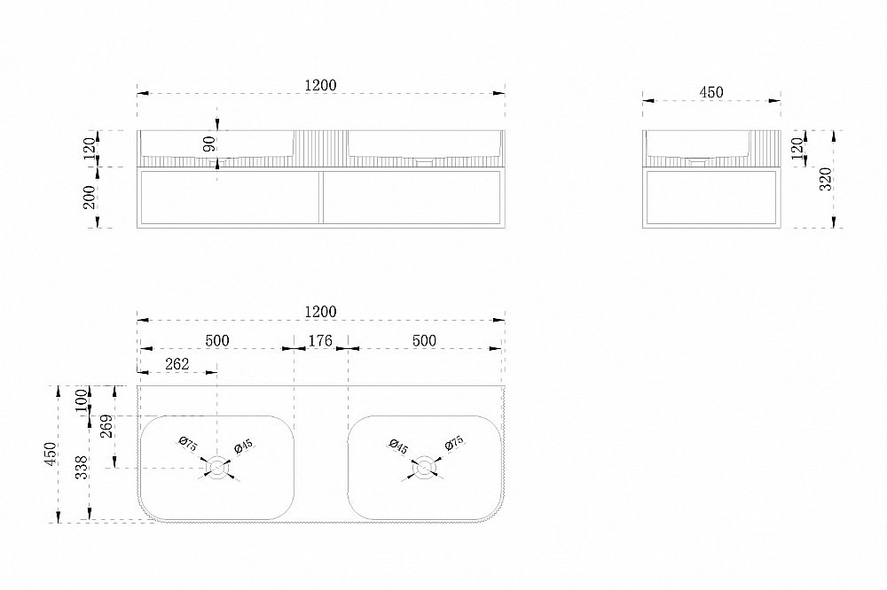 Консоль с раковиной ABBER Stein AS2646 белая матовая для ванной в интернет-магазине сантехники Sanbest