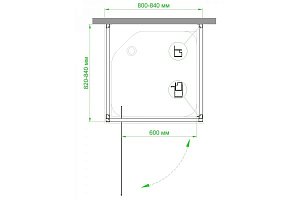 Душевой угол Royal Bath RB HV-C-CH-P 80 купить в интернет-магазине Sanbest