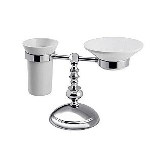 Двойной настольный держатель Caprigo Romano 7023-CRM купить в интернет-магазине сантехники Sanbest