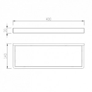 Полка стеклянная Abber WESTEN AA1759 40 хром купить в интернет-магазине сантехники Sanbest