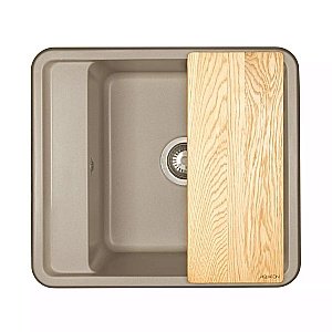 Мойка кухонная Акватон Беллис 57 серый шёлк купить в интернет-магазине сантехники Sanbest