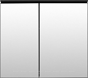 Зеркальный шкаф De Aqua Алюминиум 261760 90 черный купить в интернет-магазине сантехники Sanbest