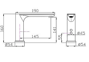 Смеситель для раковины Rush Tinos TI3732-12Black черный матовый купить в интернет-магазине сантехники Sanbest