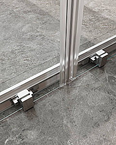 Душевой уголок Cezares MOLVENO 90х180 AH-2/1-180/90-C-Cr-IV стекло прозрачное/профиль хром купить в интернет-магазине Sanbest