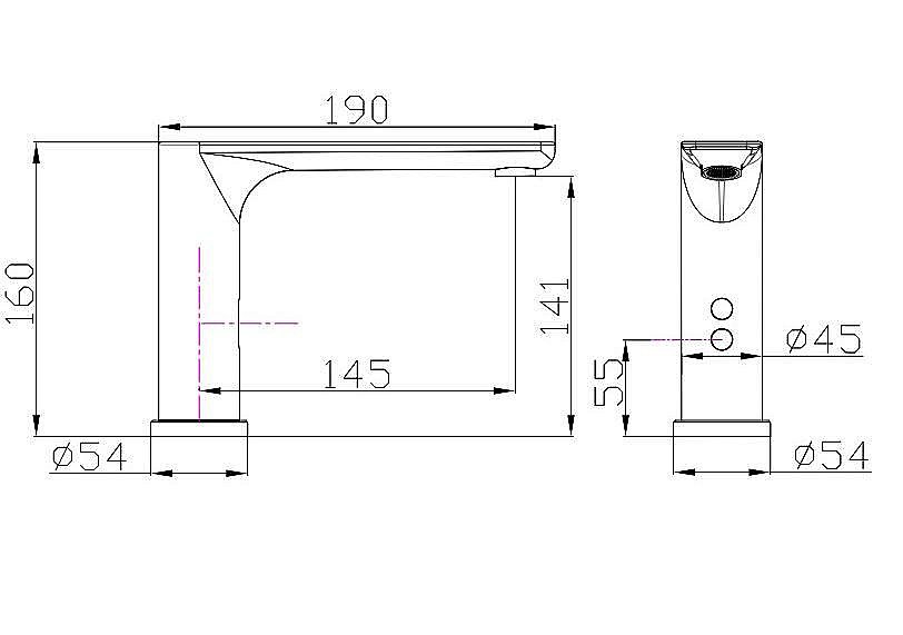 Смеситель для раковины Rush Tinos TI3732-12Black черный матовый купить в интернет-магазине сантехники Sanbest