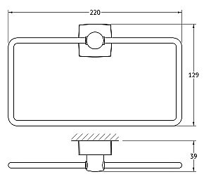 Полотенцедержатель-кольцо FBS Esperado ESP 022 купить в интернет-магазине сантехники Sanbest