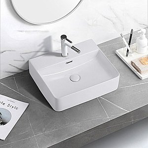 Раковина накладная ABBER Rechteck AC2203 белая купить в интернет-магазине Sanbest