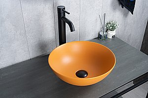 Раковина накладная Gid 9081orm оранжевая матовая купить в интернет-магазине Sanbest