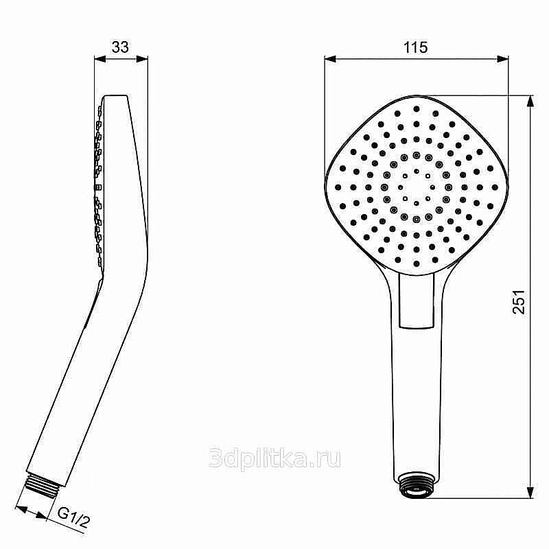 Душевая лейка Ideal Standard Ideal Evo B2232AA купить в интернет-магазине сантехники Sanbest
