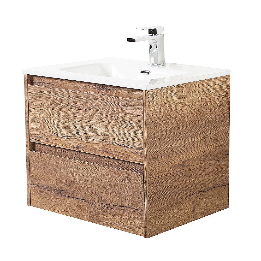Тумба с раковиной BelBagno KRAFT 60 2C-SO/BB600ETL Rovere Tabacco для ванной в интернет-магазине Sanbest