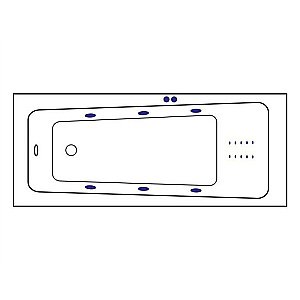 Ванна акриловая Excellent Ava LINE NANO WAEX.AVA17.LINENANO.CR 170x70 белая с гидромассажем купить в интернет-магазине Sanbest