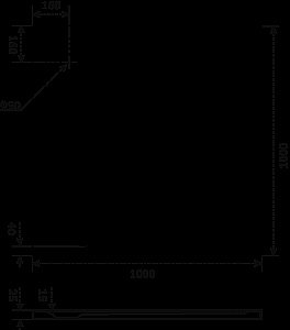 Душевой поддон Good door КВАДРО 100x100 купить в интернет-магазине Sanbest