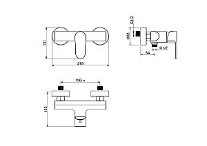 Cмеситель для душа Aquatek Оберон AQ1260BG золото шлифованное купить в интернет-магазине сантехники Sanbest