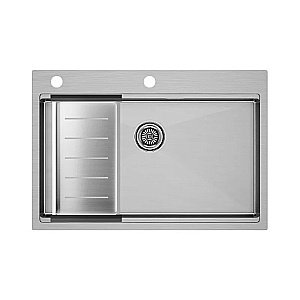 Кухонная мойка Paulmark KRONER-PRO 75 PM707551-BS+A405-BS нержавеющая сталь купить в интернет-магазине сантехники Sanbest