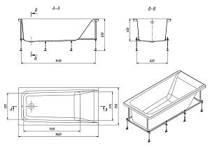 Ванна акриловая Roca Elba 248619000 160х75 купить в интернет-магазине Sanbest