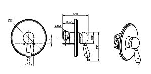 Смеситель для душа Boheme Medici Ripresa 305 купить в интернет-магазине сантехники Sanbest