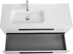 Тумба с раковиной Cezares ECO-CER-N 120 ECO-CER-N-1200-2C-SO-BL белая глянцевая левая/правая для ванной в интернет-магазине Sanbest