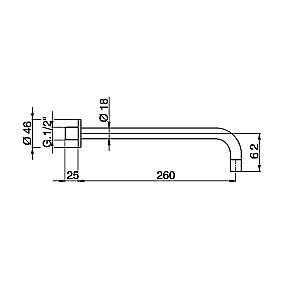 Излив для ванны Cisal COMPLEMENTI ZA00225140 черный матовый купить в интернет-магазине сантехники Sanbest