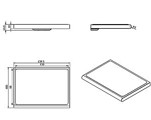 Полка Langberger Vico 38051F-BP купить в интернет-магазине сантехники Sanbest