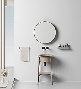 Консоль с керамической раковиной ABBER Bequem AC2130MK хаки матовый для ванной в интернет-магазине сантехники Sanbest