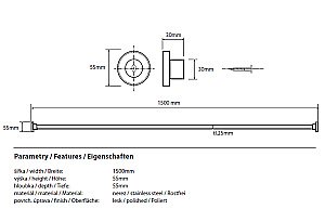 Карниз для ванны Bemeta 101120022 купить в интернет-магазине сантехники Sanbest
