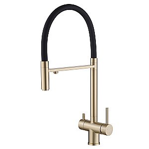 Смеситель для кухни Abber Wasser Kreis AF81141G золото матовое купить в интернет-магазине сантехники Sanbest