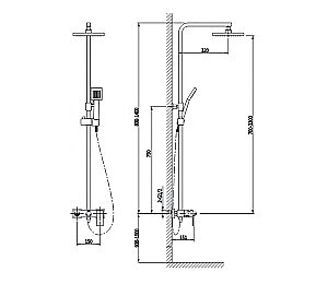 Душевая система Timo Briana SX-7130/03 черная матовая купить в интернет-магазине сантехники Sanbest